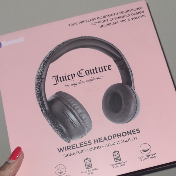Juicy Couture Wireless Headphones - Black Embellished